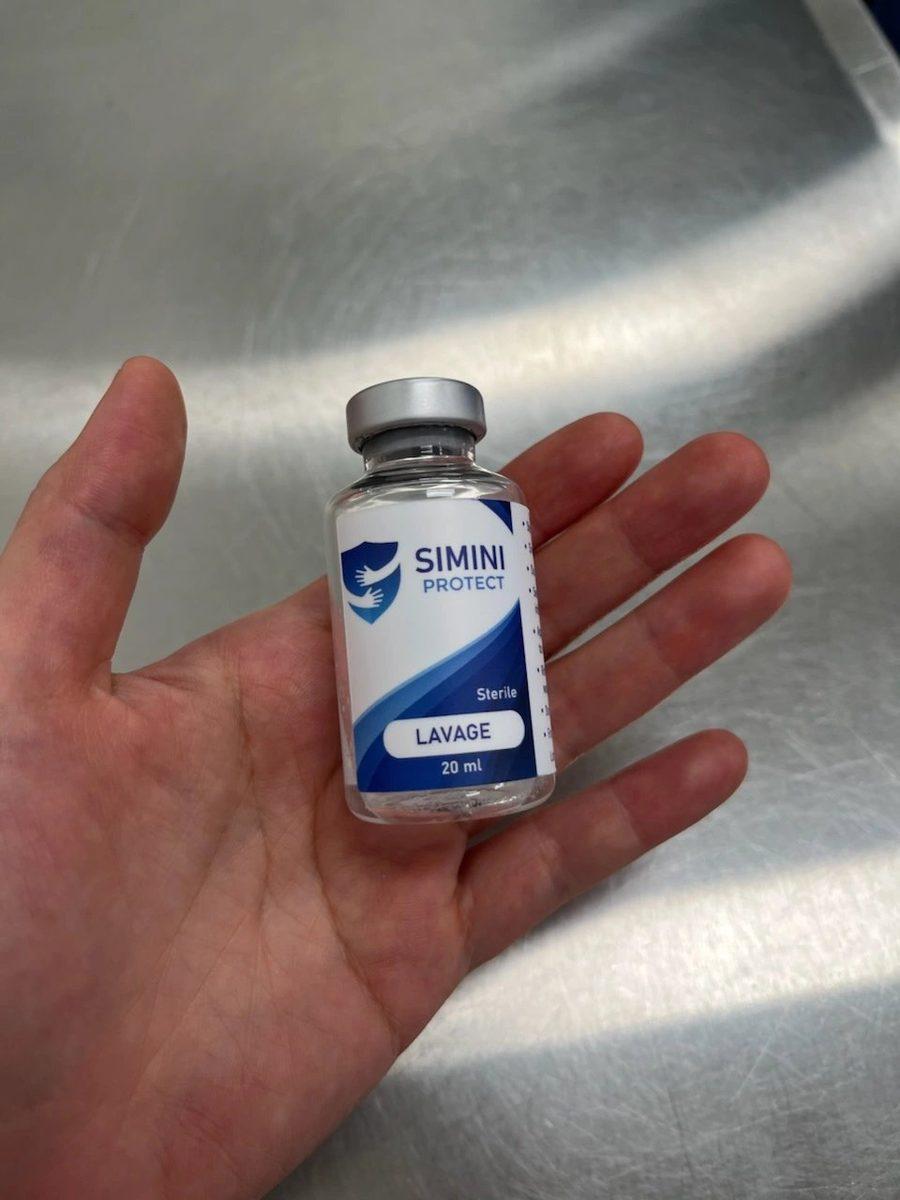 Simini Protect Lavage 20ml vial used in this procedure